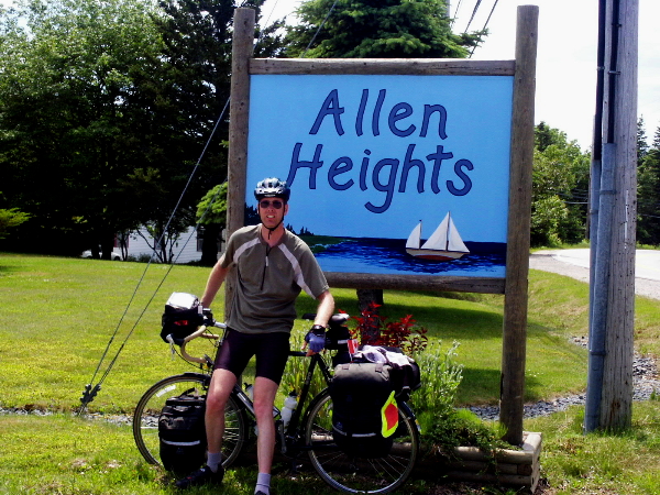 Picture of Allen and his bicycle